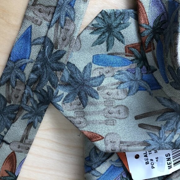 Tropicals By Tango Silk Necktie - Palm Trees, Surf Boards & Ukules NWT's - Picture 8 of 10
